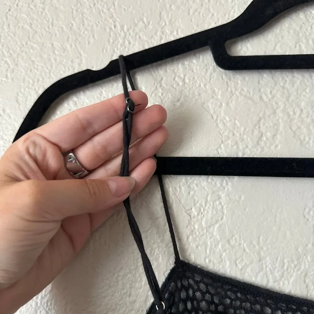 Free People Lyra Lace Bralette Black Size Medium
